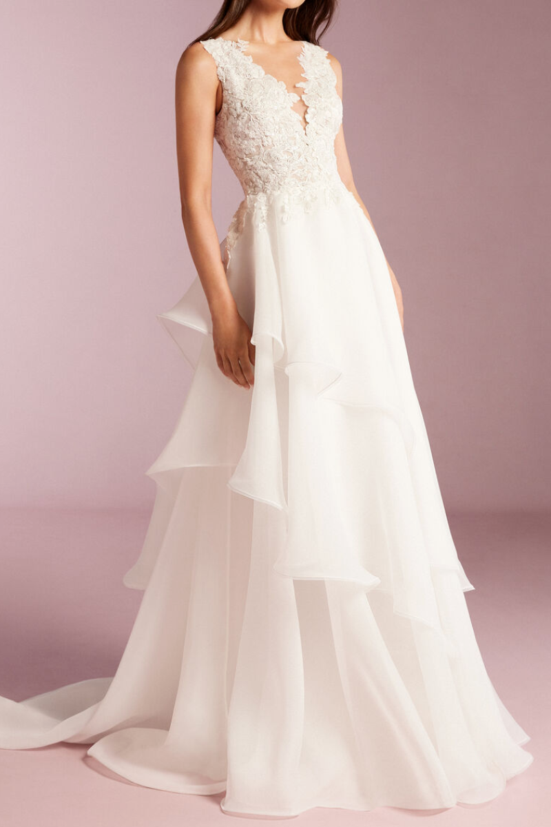 Ruffle Wedding Dress | Tiered & Flounce Bridal Gowns BRIDALVENUS Ruffle Wedding Dress | Tiered & Flounce Bridal Gowns BRIDALVENUS