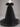 Black Sequin Wedding Dress A line Tulle Flutter Sleeves