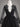 Black Lace Long Sleeve Wedding Dress A line V neck Tulle Gowns