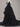 Black V-Neck A-Line Tulle Wedding Dress, Spaghetti Straps