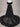 Black Tulle Off-Shoulder Bridal Gown with Layered Skirt and Ruffled Train