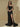 One Shoulder Black Bridesmaid Dress Boho High-slit