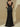 Black Fishtail Bridesmaid Dresses Cap Sleeve V-Neck