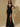 Petite Black Boho Bridesmaid Dresses Rhinestone V-Neck