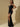 Petite Black Boho Bridesmaid Dresses Rhinestone V-Neck