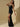 Petite Black Boho Bridesmaid Dresses Rhinestone V-Neck