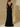 Petite Black Boho Bridesmaid Dresses Rhinestone V-Neck