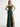 Faded Love Hunter Green Strapless Bustier Slit Maxi Dress