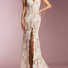3D Flower Applique Wedding Dress Mermaid V Neck Gowns