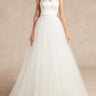 Satin And Tulle Wedding Dress A-line Strapless Sweetheart