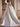 A-line White Glitter Wedding Dress