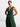 2025 Hunter Green Vegan Sleeveless Bridesmaid Dress, V-Neck Backless High Split Guest Apparel