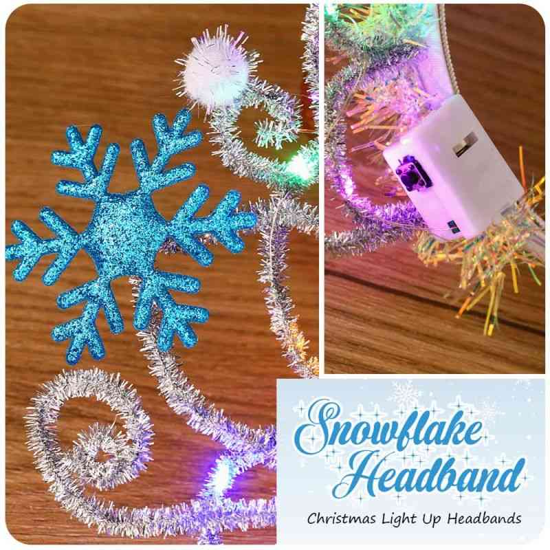 Christmas Light Up Snowflake Headbands