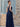 Navy Blue Chiffon Bridesmaid Dress V-Neck Sleeveless