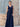 Navy Blue Chiffon Bridesmaid Dress V-Neck Sleeveless