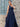 Navy Blue Chiffon Bridesmaid Dress V-Neck Sleeveless