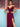 Wine Red Bridesmaid Dresses Chiffon V Neck High Split