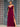 Wine Red Bridesmaid Dresses Chiffon V Neck High Split