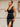 Black Mermaid Bridesmaid Dresses Cap Sleeves V-neck