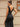 Black Mermaid Bridesmaid Dresses Cap Sleeves V-neck