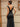Black Mermaid Bridesmaid Dresses Cap Sleeves V-neck