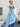 V Neck Bridesmaid Dress Sky Blue Spaghetti Straps