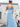 V Neck Bridesmaid Dress Sky Blue Spaghetti Straps