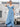V Neck Bridesmaid Dress Sky Blue Spaghetti Straps