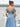 V Neck Bridesmaid Dress Sky Blue Spaghetti Straps