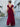 Wine Red Bridesmaid Dresses V-Neck Slit