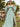 Plus Size Green Bridesmaid Dresses Chiffon Puffed Sleeves