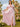 Plus Size Pink Bridesmaid Dresses V Neck Flutter Sleeves