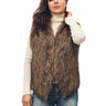 Brown Faux Fur Vest Short Sleeveless Jacket