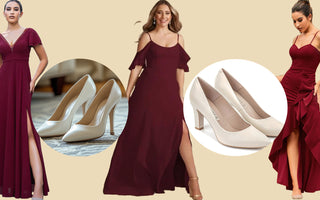 7 Shoe Colours That go Best with a Burgundy Bridesmaid Dress!