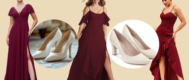 7 Shoe Colours That go Best with a Burgundy Bridesmaid Dress!