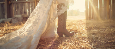 Can I wear boots with a country wedding dress?