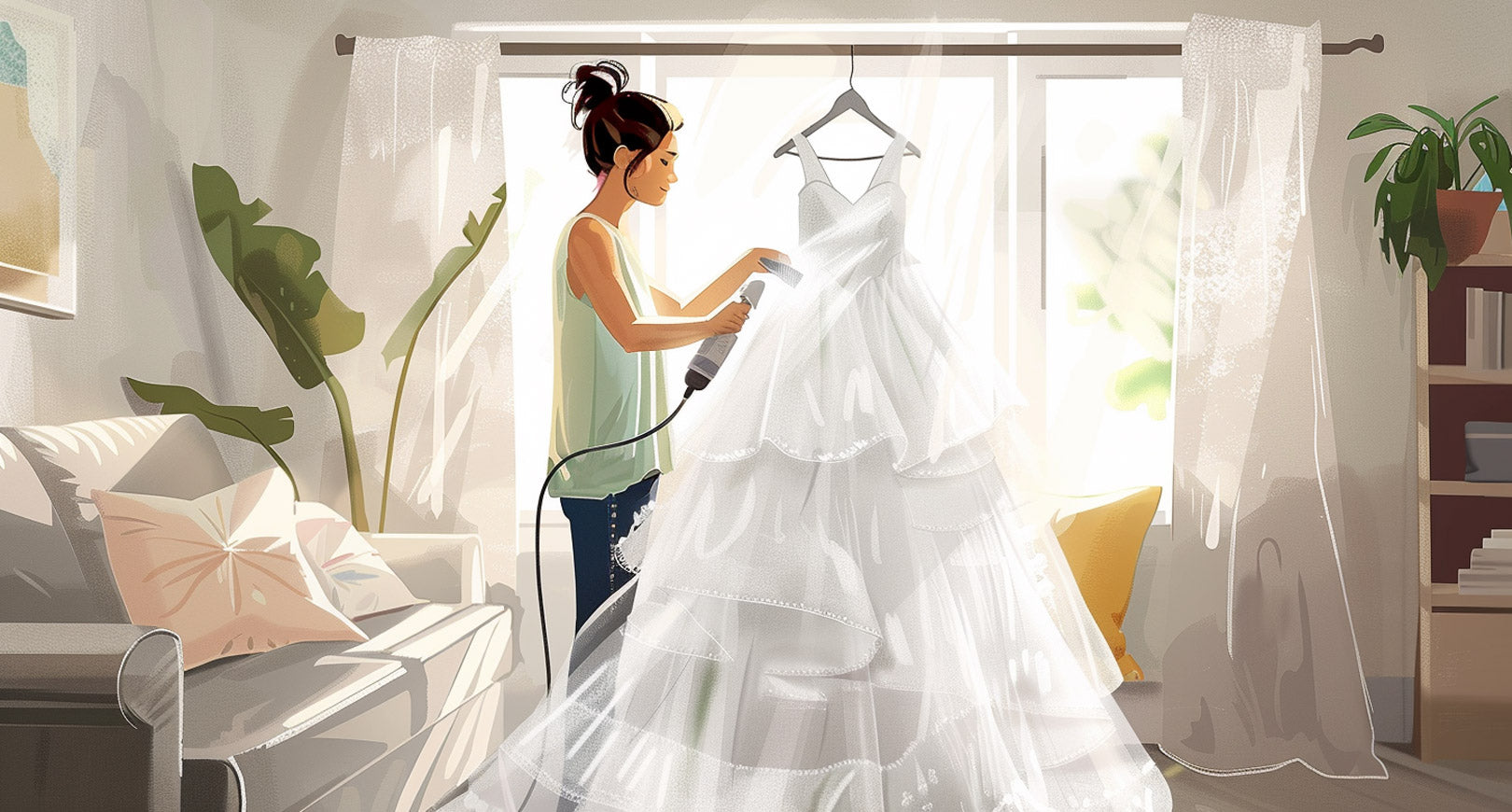 How to Steam Tulle Wedding Dress