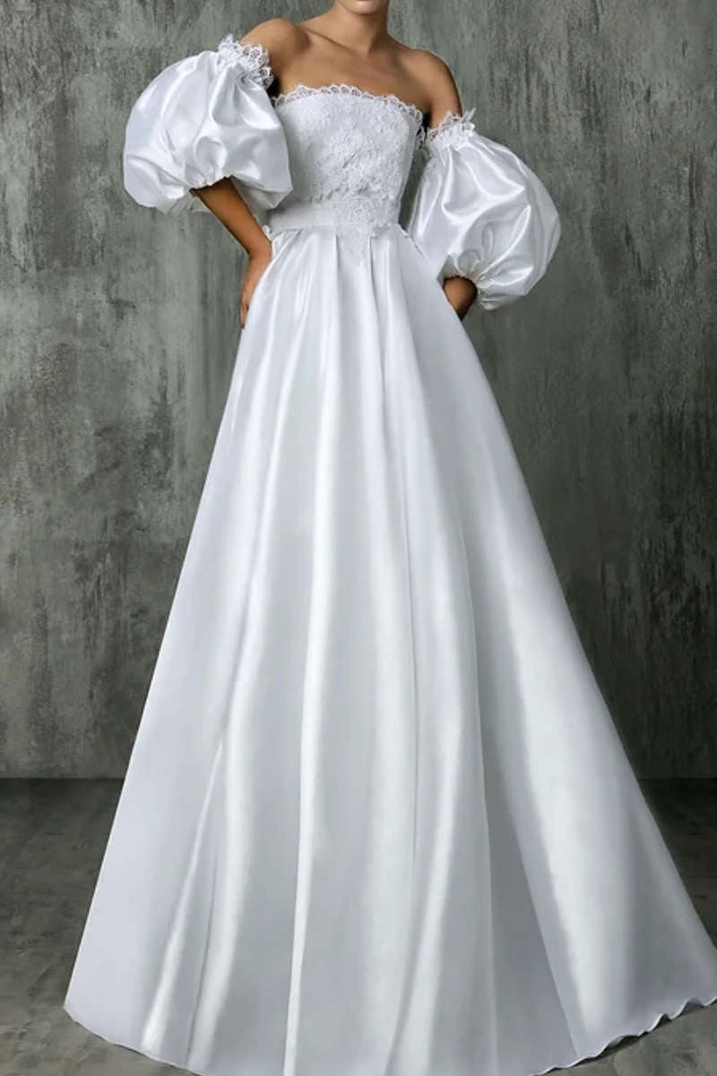Puff Sleeve Wedding Dress