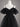 Vestido de novia de tul línea A con cuello en V negro Top con lentejuelas Mangas onduladas