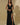 Petite Black Boho Bridesmaid Dresses Rhinestone V-Neck