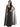 HEREAD Black Gold Halloween Costumes Sheer Long Hooded Cloak Gothic Costume Cape for Halloween Parties Cosplay Masquerade Themed Events