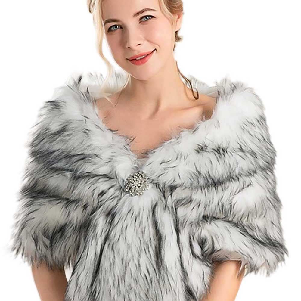 bridal shawl fur