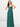 Go Glam Peacock Green Bridesmaid Maxi Dress with Pleated Empire Waist