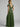 2025 Juniper Green Stretch Satin A-Line Bridesmaid Dress with Leg Slit