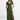 Juniper Green Stretch Satin A-Line Bridesmaid Dress with Leg Slit