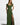 Juniper Green Stretch Satin A-Line Bridesmaid Dress with Leg Slit