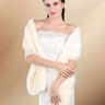 Beige Faux Fur Shawls Wraps Wedding Fur Stole