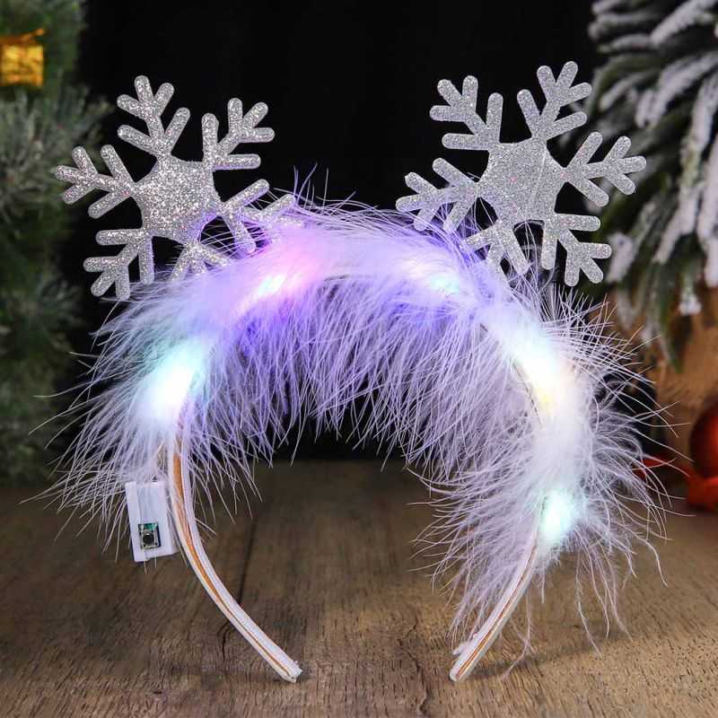 Christmas Glowing LED Snowflake Headbands