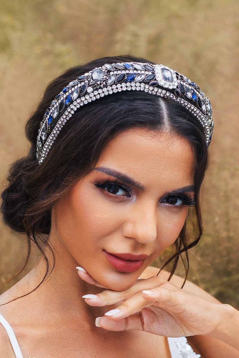 2023 Boho Rhinestones Headband Spark Crystal Prom Dress Wedding Accessories