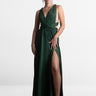 Hunter Green Vegan Sleeveless Bridesmaid Dress